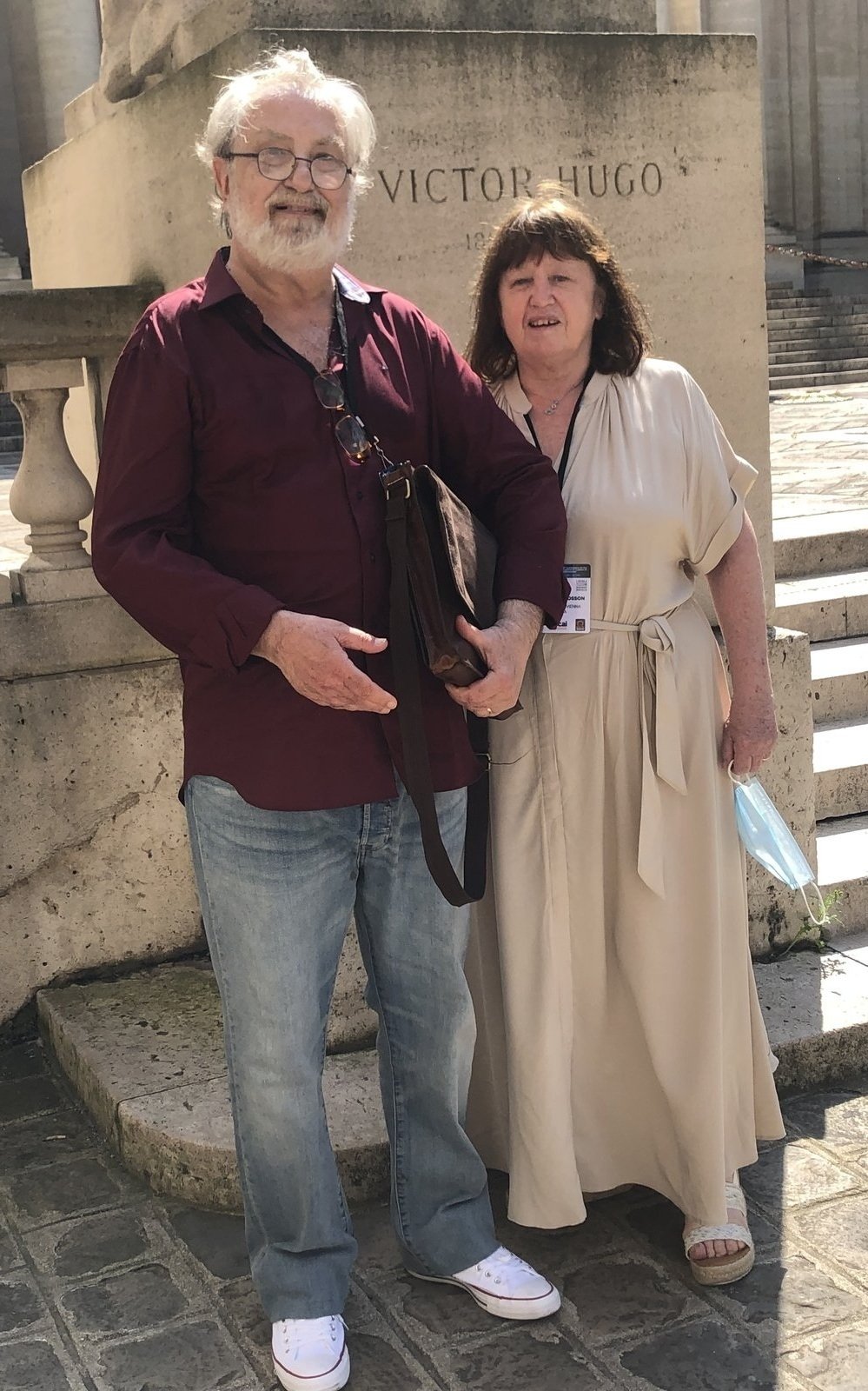 Maurice de Gosson with his wife Charlyne de Gosson at Sorbonne University in Paris